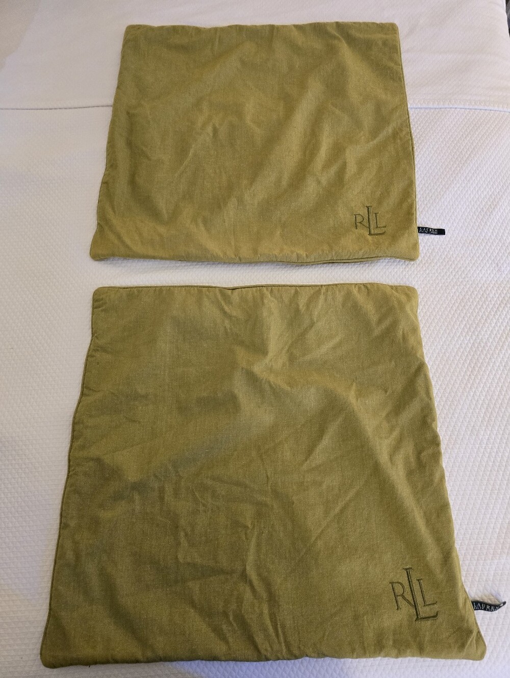 Lauren Ralph Lauren Olive 24" X 24" Euro Pillow Sham In Cotton